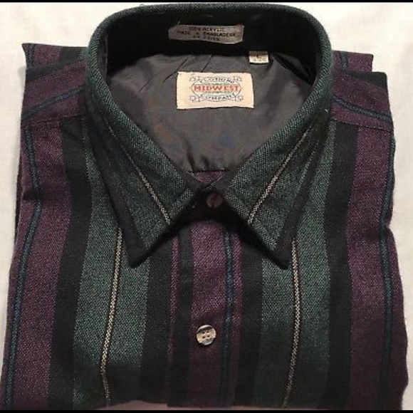 midwest Other - Midwest Clothing Mens Striped ShirtSize L A819